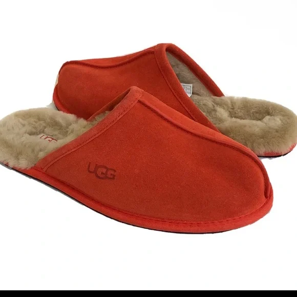 UGG SCUFF TERRACOTTA SUEDE MOCCASIN SLIP ON SLIPPER - Picture 1 of 10